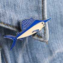 Tropical Fish Badge Shark Flag Fish Ornamental Fish Marine Life Diving Chest Pin Badges