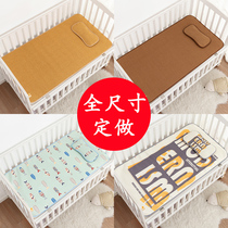 Baby mat Ice Silk kindergarten nap special breathable bamboo mat summer children double-sided crib mat custom