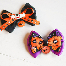 (Halloween) Pet bow tie anti-lost cat bell ornaments baby dog supplies Teddy pumpkin collar
