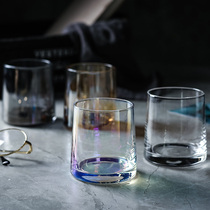 Day-Style Dazzling Mesh Red Glass Cups Home Wine Glasses Transparent Water Glasses Cocktails Milk Glasses Whisky Juice Cold Drinks