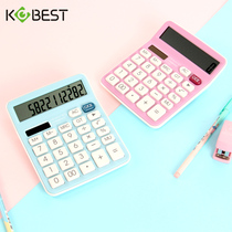 Kangbai fashion solar calculator 12 math students cute big button computer financial accounting office