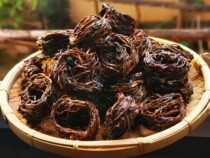 Dried pickled vegetables Dehong specialty sour soup small circle dried sauerkraut farmers homemade homemade Dai taste appetizer 150g