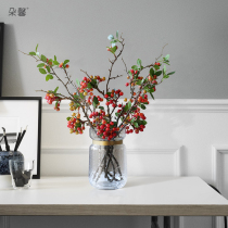 Duoxin simulation bouquet red fortune fruit Holly simulation flower fake flower Berry living room decoration table floral ornaments
