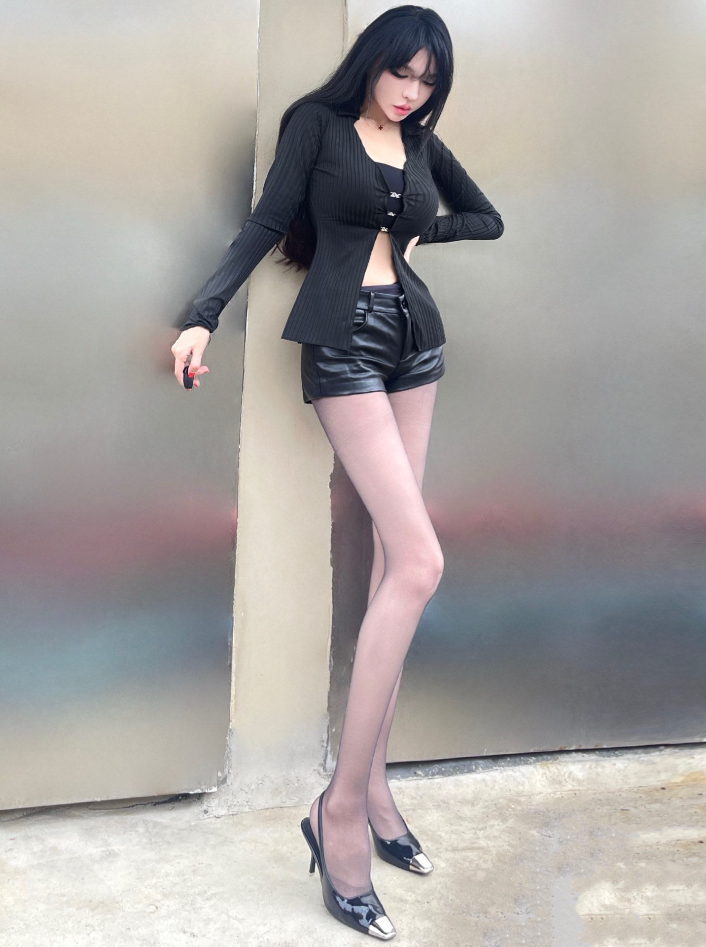 小野和子冬季黑丝光腿神器 加绒双层设计保暖不臃肿 替换装方便实用