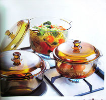 French Imports Crystal Pan Burning Pan Pan Pan Flat Bottom Pan Hot Pot glass Burners cooking pot Cookware Pan