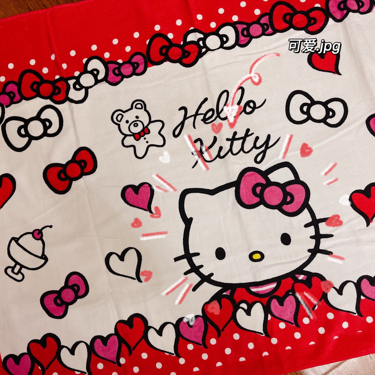 Hello kitty cute teenage girl bath towels.