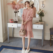 Pregnant womens dress autumn 2021 new winter fashion jacket womens clothes loose pregnant womens clothing autumn set