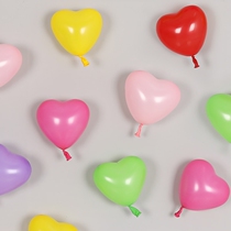 Love heart-shaped latex balloon festive decoration bedroom cute mini birthday wedding room decoration Korean import