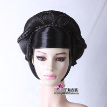 Ancient costume whole top hair set Li Yugang reverse stage performance modeling wig Tang Dynasty noble concubine head set whole hair set