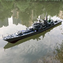 Simulation of Hangzhou guided missile destroyer 2 4g remote control warship ship model high-speed double paddle 380 motor to send bracket