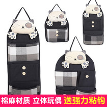 Storage bag storage bag wall storage bag finishing bag wall hanging bag three-dimensional cartoon fabric hanging bag