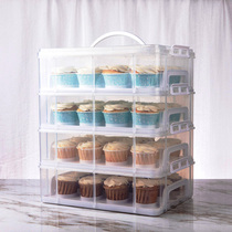 Wetting cup cake packing box hand-held multi-layer cup cake packing box dessert table box storage box