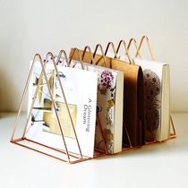 Nordic simple Wrought iron metal newspaper book shelf