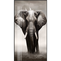 Elephant Decoration Painting Modern Brief Black-and-white black and white End of the aisle End of the aisle Painted Atmosphere Vertical Prints of the Animal Living Room Wall Painting