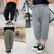 Yuan Yuan family casual pants summer clothes 2020 new boys handsome pants foreign style thin children loose Tide pants