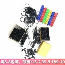 Hair clip Small black clip word chuck head small steel clip u-clip Hair clip Duckbill clip Rubber band leather ring