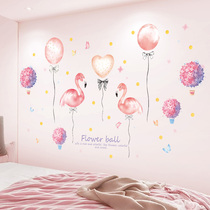 Girl heart room layout wallpaper self-adhesive bedroom background wall decoration set warm girl wall decoration wall stickers