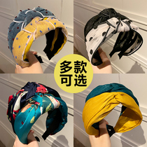 South Korea Net red hair accessories simple Joker hair bundle out hairband female wide side Super fairy face washing pressure hair headband hair card