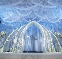 New Iron Art Yang Light Board Arch Frame Large Stage Background Decoration Transparent Plate Wedding Arrangement Wedding props