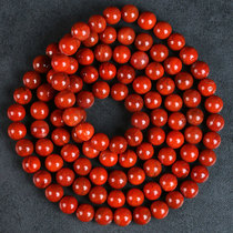 93 65 grams of oil bright] full of meat round persimmon red southern red agate bracelet necklace bead
