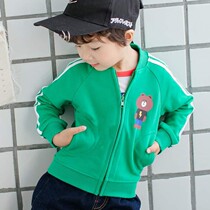 Childrens clothing 2020 autumn spring and autumn short baby spring new boy terry baseball uniform embroidered jacket