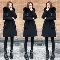2021 Winter new womens Korean version of loose down cotton clothing long cotton cotton-padded jacket Parker coat tide