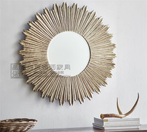 Neoclassical Mirror Decoration Mirror Genguan Mirror Dining Side Mirror Hallway Wall Accessories Hanging Mirror Background Wall Mirror Fireplace Mirror