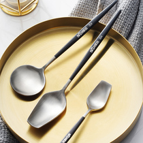 Shunda 304 stainless steel spoon home cute children Spoon thick creative spoon long handle spoon Fork