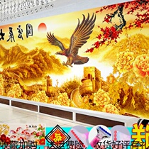 5D Diamond painting full of diamond big exhibition Great Great Wall sticky simple word embroidered landscape diamond embroidered diamond sticking living room 2019 New