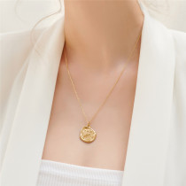 luluchang necklace female 925 Sterling Silver Explorer coin gold coin necklace pendant female accessories long necklace