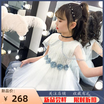 Girls Eve dress Han version Dress Jacket Dress Vest Little Girl Foreign Air Mesh Yarn Skirt Cape Princess Dress Children Performance