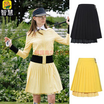 South Korean MCKAYSON golf suit skirt woman 21 autumn golf 100 pleat side fashion long and half body dress