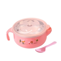 Childrens eating bowl baby supplementary food bowl baby tableware bowl childrens water injection insulation bowl anti-fall bowl with lid spoon