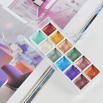 Pearl color solid watercolor paint set metal watercolor split art painting nail art snorting gouache paint
