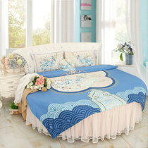 New cotton thickened Chinese style main hotel round bed four sets of cotton round bed 4 sets