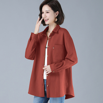 Mother spring dress thin 40-year-old coat foreign-aged casual women Spring and Autumn middle-aged large size shirt coat tide