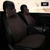 Hemp Cloth Car Cushion All Season Universal Breathable Non-slip Small Brute Waist Car Single Seat Winter Cloth Art Cotton Linen Seat Cushion