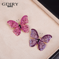 Gothino colorful butterfly brooch female high-grade corsage coat suit shirt decoration Korean accessories pin