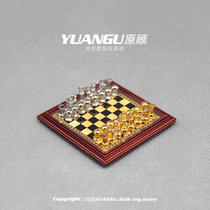 Simulation miniature food play mini chess non-magnetic ob11 doll house scene accessories soldiers hand-made props model