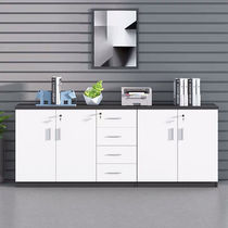 Company filing cabinet simple modern storage short cabinet data file small cabinet wooden tea cabinet with lock can be customized