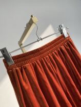  Discount section Welfare section gold velvet maple leaf red stretch wide-leg pants non-refundable and exchangeable code