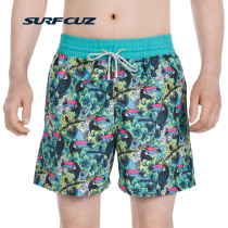 surfcuz Couple Love Bird Quick Dry Men Beach Pants Seaside Holiday Swimming Womens Shorts Summer