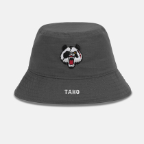 ICNMB Tide brand fishermans hat female spring and autumn thin big head hoard hat male panda embroidery sunshade hat