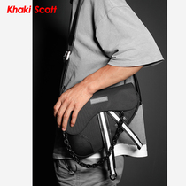 khaki scott original fashion brand multi-functional personality saddle bag ins shoulder bag mens crossbody bag backpack