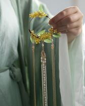 Hanfu press placket step Laurel antique jewelry pendant back headwear hairpin ring accessories pressure skirt waist drop