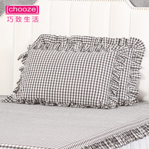 Clever life lace Princess pillowcase cotton pair of 48 74cm pillowcase ruffles can be customized