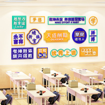 Classroom Culture Wall Decoration Class Arrangement Elementary School Students Motivate Words Slogans Acrylic 3d Solid Wall Sticker Paintings