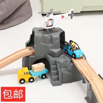 Car cover assembled electric railcar Train track Wood Toys track accessories Back to power accessories Airport Magnetic