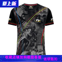 2018 Summer Island Isle of Man tt Circle Motorcycle Quick Dry Riding Short Sleeve Locomotive Culture Shirt Racing Car Fan Half Sleeve