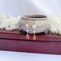 Jis small building down the original ancient style decoration Palace jewelry Hanfu earrings